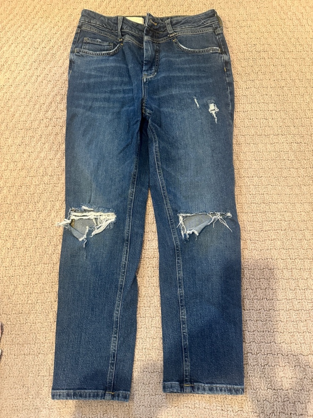 Anthropologie Distressed Blue Skinny Jeans